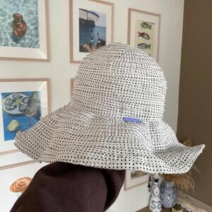 Sun Hat White W Black